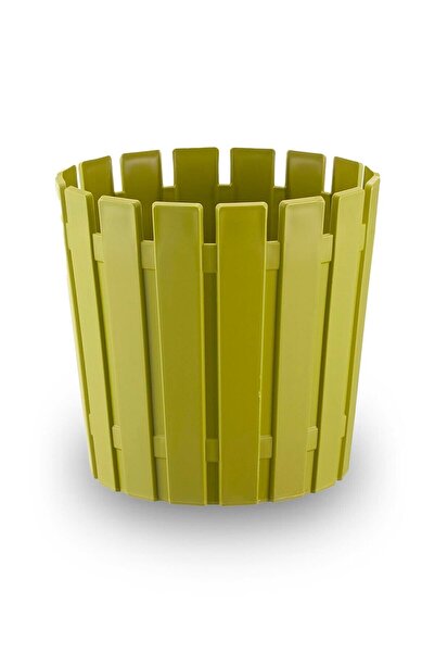 ToXA Akasya Pastel Saksı 1 Litre Yeşil 14cm Plastik Drenaj Izgaralı Bitki Çiç...