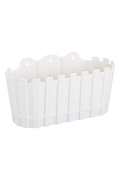 ToXA Akasya Duvar Saksısı 3,5 Litre 30cm Drenajlı Bahçe Balkon Plastik Çit Saksı