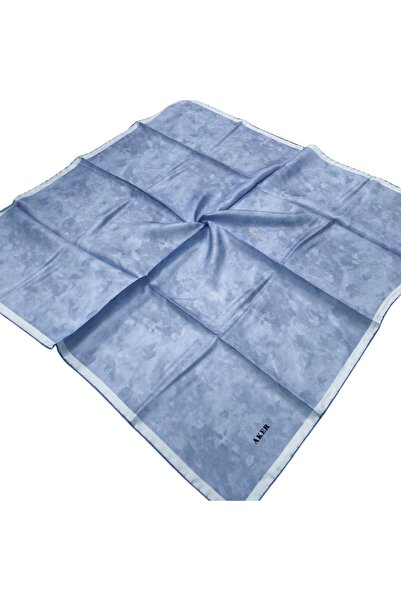 Aker Bebe Mavisi Bulut Desenli Tivil İpek Eşarp 7208713-921