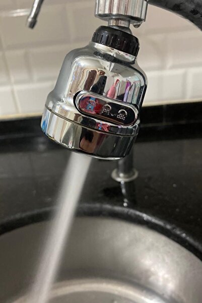 Zethome Tasarruflu Krom 3 Fonksiyonlu Mutfak Lavabo Başlığı 360 Derece Döner ...