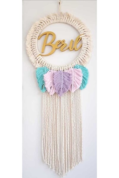 renkli mi renkli tasarım dünyası Makrome Bulut Bebek Kapı Süsü