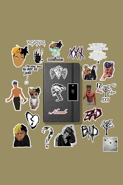 sticker xxxxtentacion Sticker Pack - Bullet Journal Notebook Sticker Agenda Laptop Autocolant