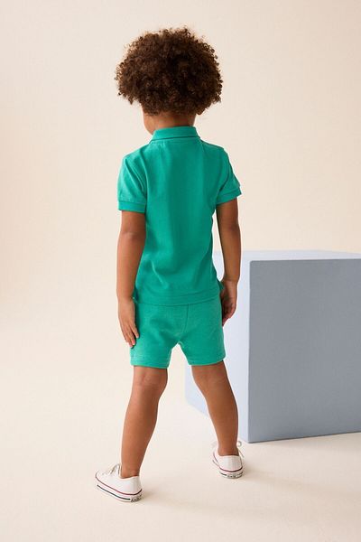 Next Baby 100% Cotton Ypair Polo Neck Short Sleeve Thsirt Shorts Bottom Top Set