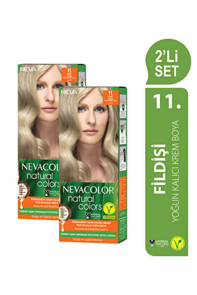 Neva Color Natural Colors 2'Lİ SET 11. FİLDİŞİ Kalıcı Krem Saç Boyası Seti