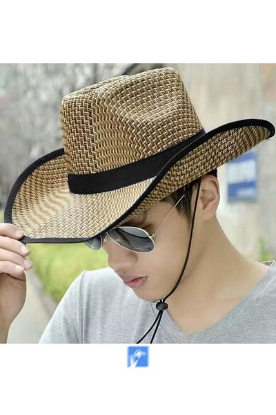 Kardelen Butik Denizli Straw Women's and Men's Hat - 56-59 cm