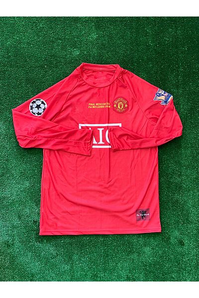 Lion Spor Ronaldo 2008 Manchesterunited Κόκκινο Χρώμα Μακρυμάνικο Nostalgia Jersey