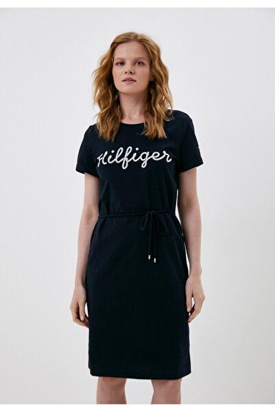 Tommy Hilfiger ROPE PUFF PRINT KNEE - Jersey dress
