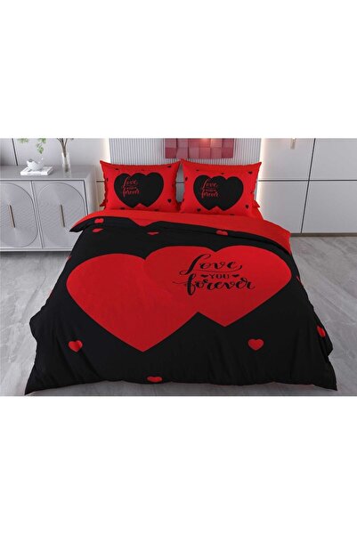 BEYZADE HOME طقم غطاء لحاف مزدوج ثلاثي الأبعاد مكون من 6 قطع أحبك للأبد