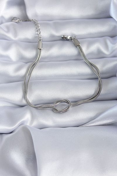 Skygo Shopzum 316L Silver Colored Robotrend Bracelet - Women's Knot Model