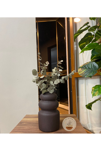 DygArtHome Seramik Silindir Boğumlu Vazo (22CM)