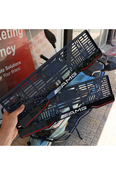 Nar Promosyon Mercedes - AMG Logolu Her Araca Uyumlu Pleksi Plakalık 2 Adet 1...