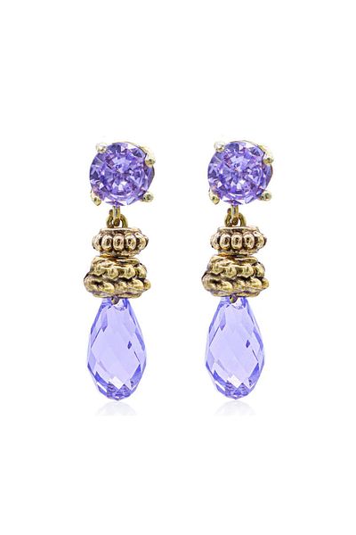 Bayemeyc VIOLET DROP EARRINGS