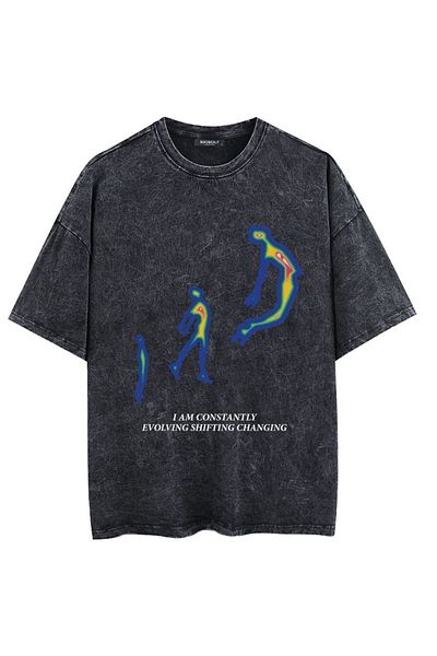 Mad&Calf Unisex Washable I Am Constantly Printed Oversize Tshirt