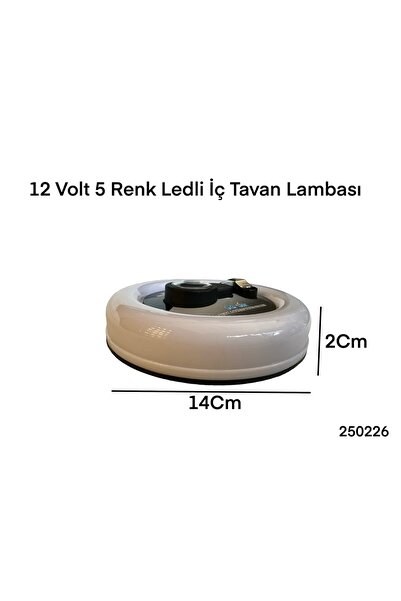 gcstore 12 volt 5 Renk Led İç Tavan Lambası