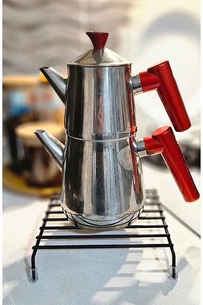 TARIK HOME Stainless metal base, teapot-pot-pan mat / 20x20 cm