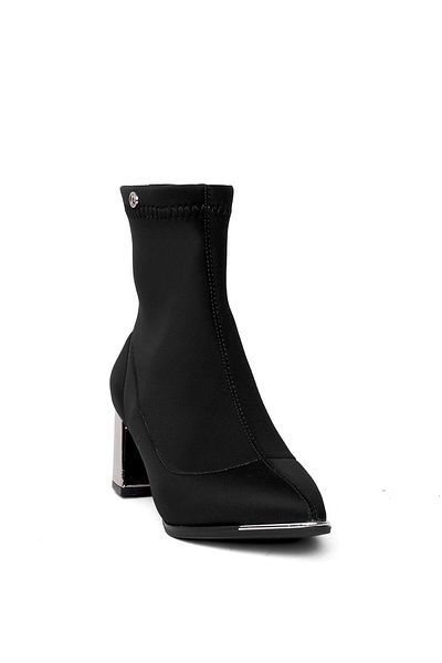 Pierre Cardin PC-54003 Μαύρες γυναικείες μπότες με τακούνι Stretch