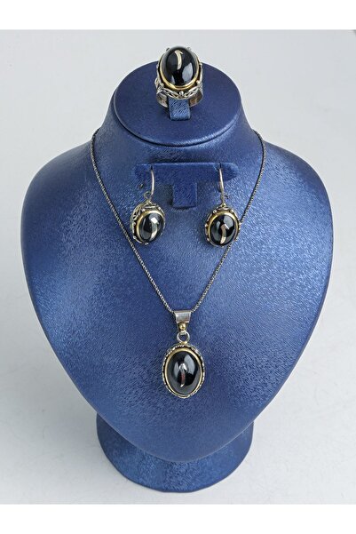 Furkan Oltutaşı Oltu Taşı Gümüş Set