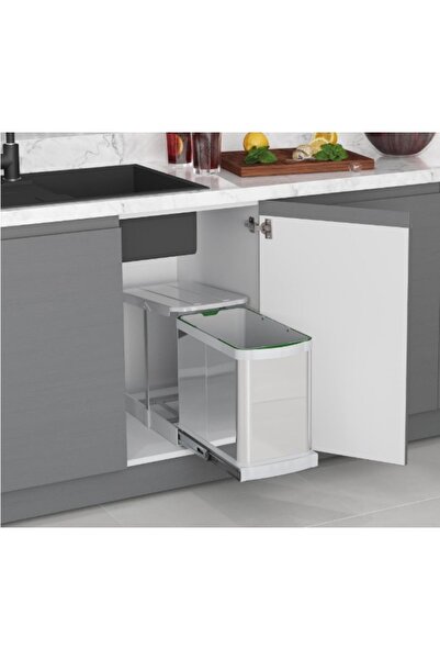 STARAX Telesophic Rail Bin with Lid Mounted 24L