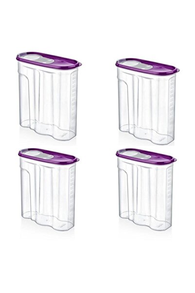 akisshome 4 Adet 4 Litre Erzak Saklama Kabı Seti