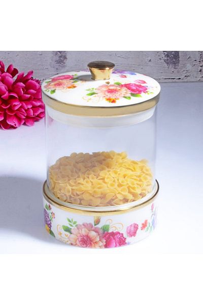 Kosova Large Size Rose Glass Jar
