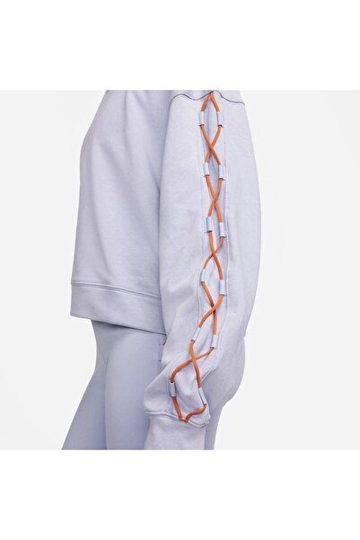 Nike سويت شيرت نسائي من Dri-Fit Get Fit French Terry Novelty Training DX0002-519