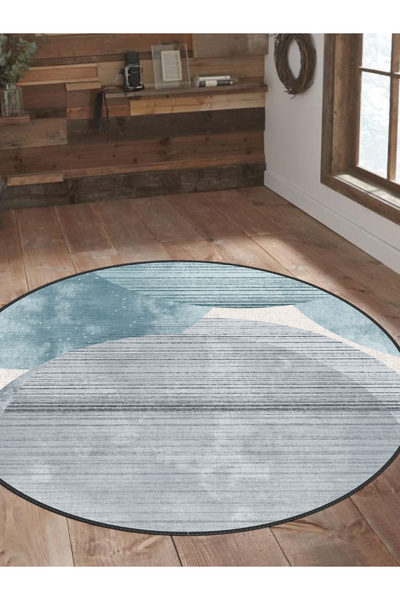blcmoda Modern Design Woven Base - Washable Non-Slip, Round Carpet Rug Rug Rug-287