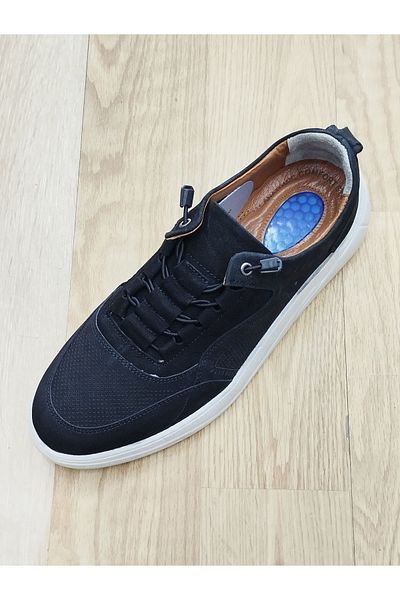 DROPLANT Men's Sporty - Genuine Leather, Lightweight Orthopedic Sole, Smart Tied Summer Shoes