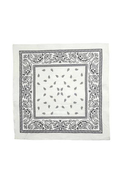 Naz İpek Ethnic Patterned White-red-blue Cotton SatinBandanaSet of 2 - 50x50 Summer Scarf