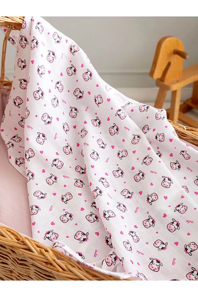 LC Waikiki LCW Baby - قماش موسلين قطني مطبوع للفتيات الصغيرات