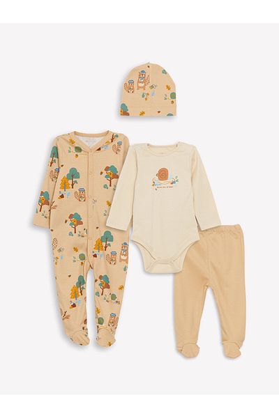 LC Waikiki Baby Boy Hospital Discharge Set - Printed Pack of 4