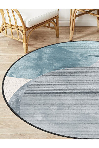 blcmoda Modern Design Woven Base - Washable Non-Slip, Round Carpet Rug Rug Rug-287