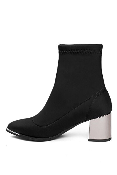 Pierre Cardin PC-54003 Μαύρες γυναικείες μπότες με τακούνι Stretch