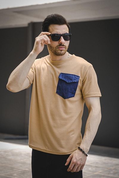Oksit Ανδρικό μπλουζάκι τζιν τσέπης Bastien Flap