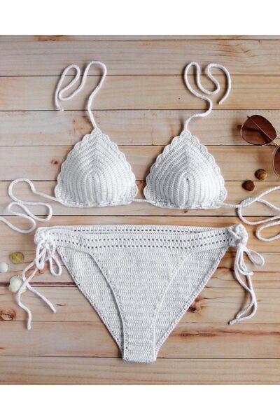 Major Butik Kadın Tığ Örgü Bikini Takım