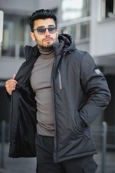 Oksit Παλτό με αδιάβροχη κουκούλα από γούνα Rabze