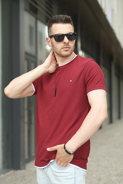 Oksit Λεπτομερές ανδρικό μπλουζάκι Koben Piece Fabric Slim Fit