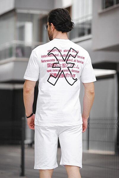 Oksit Guido Chiness Шорти з принтом спереду і ззаду для чоловіків, комплект з футболкою