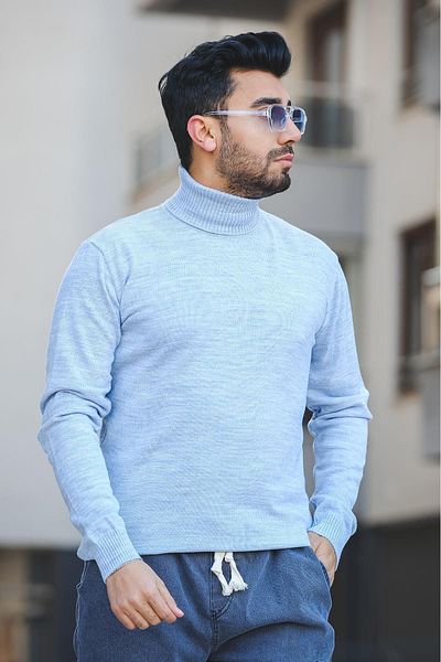 Oksit Pulover Seka 849 Cotton Slim Fit pentru bărbați cu gât complet