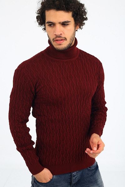 Oksit Pulover Seka 221 Slim Cut Thick Body pentru bărbați cu gât țesut