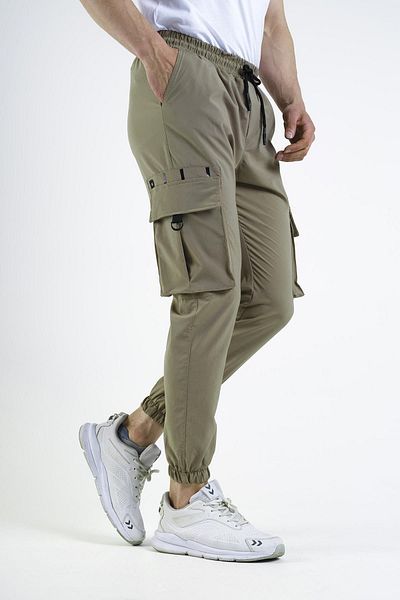 Oksit Ανδρική φόρμα γυμναστικής Pietro Slim Fit Court Parachute στο κάτω μέρος με τσέπη Cargo