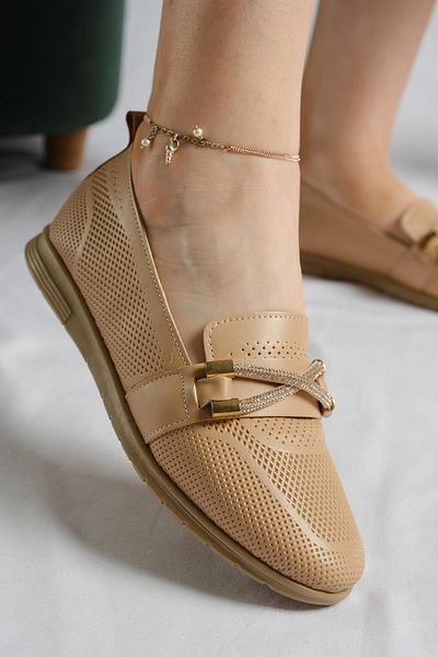 Oksit Tammy Stone Detailed Comfortable Sole Mother Young Daily Shoes