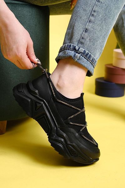 Oksit Uliana Lace Detailed Thick Sole Air Women's Sneaker