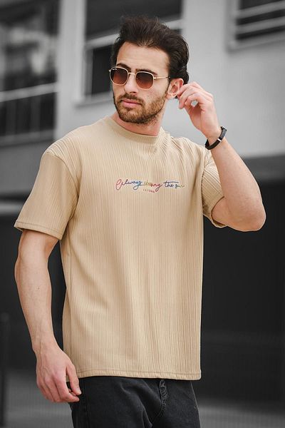 Oksit Ανδρικό μπλουζάκι Trc 2788 Printed Crew Neck Oversize