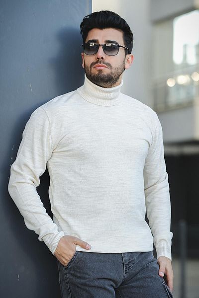 Oksit Ανδρικό πουλόβερ με λαιμόκοψη Seka 849 Cotton Slim Fit