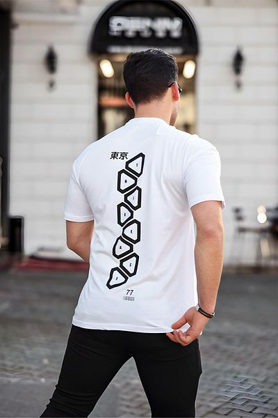 Oksit Trc 2774 Project - Ανδρικό T-Shirt με λαιμόκοψη με στάμπα μπροστά και πίσω