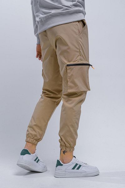 Oksit Ανδρική φόρμα Baltassare Slim Fit στο κάτω μέρος με λεπτομέρεια με φερμουάρ και τσέπη Cargo Parachute