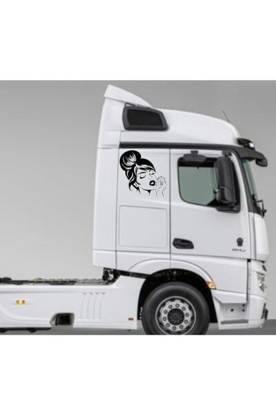 EYBA STİCKER Tır Kamyon Araç Güzel Kız Yapışkan Sticker Mercedes Daf Ford Scanıa