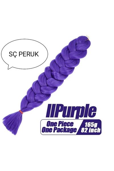 SÇ PERUK 100% Fiber Synthetic 165 Gr Purple 2Nd African Braid Synthetic Braiding Hair