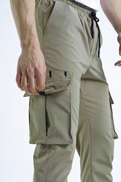 Oksit Ανδρική φόρμα γυμναστικής Pietro Slim Fit Court Parachute στο κάτω μέρος με τσέπη Cargo