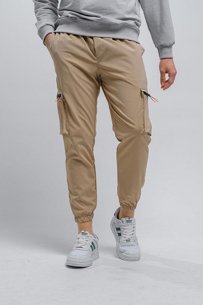 Oksit Ανδρική φόρμα Baltassare Slim Fit στο κάτω μέρος με λεπτομέρεια με φερμουάρ και τσέπη Cargo Parachute